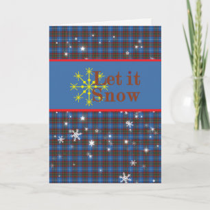 Edinburgh skotsk Tartan Låt det snöa Helgkort