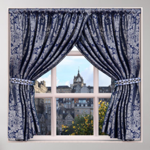 Edinburgh, Skottland - Faux Window View Poster