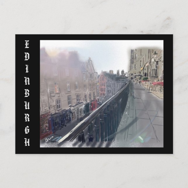 Edinburgh, skottland  gröna marknaden vykort (Framsida)