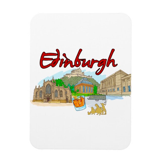 Edinburgh - Skottland.png Magnet (Vertikal)