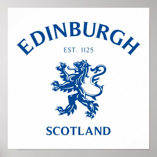 EDINBURGH Skottland Poster (Framsidan)