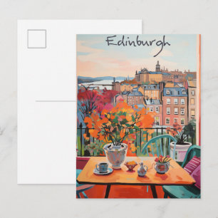 Edinburgh Skottland Resa Stad Estetik Vykort