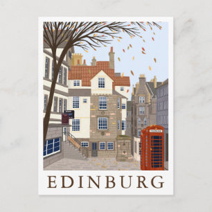 Edinburgh Skottland Reseskisser Vykort