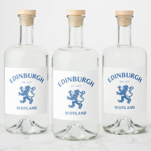 EDINBURGH Skottland Spritflaskor Etikett
