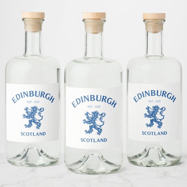 EDINBURGH Skottland Spritflaskor Etikett (Flaskor)