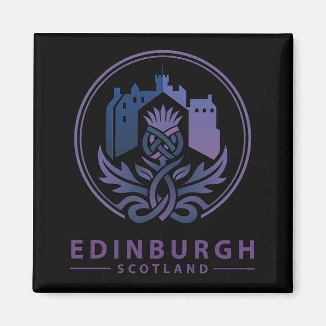 Edinburgh Skottland Storbritannien Magnet (Framsidan)