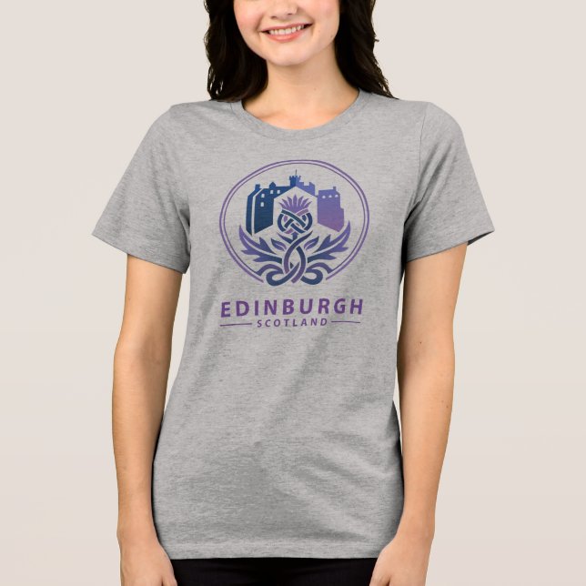 Edinburgh Skottland Storbritannien T Shirt (Framsida)