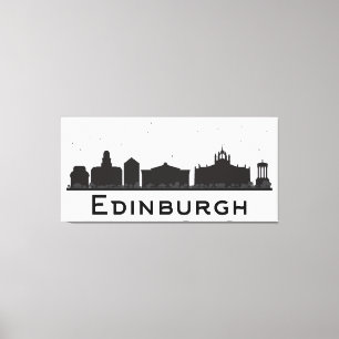 Edinburgh Skottland svartvit horisont Canvastryck