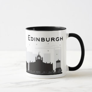 Edinburgh Skottland   svartvit horisont Mugg