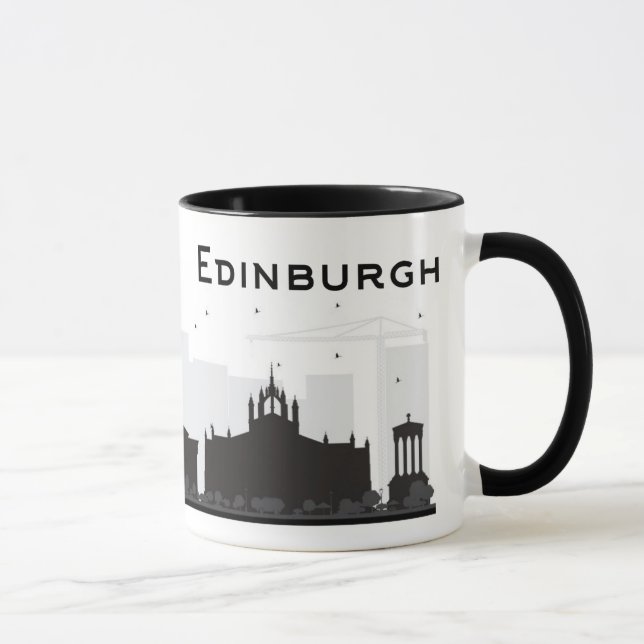 Edinburgh Skottland | svartvit horisont Mugg (Höger)