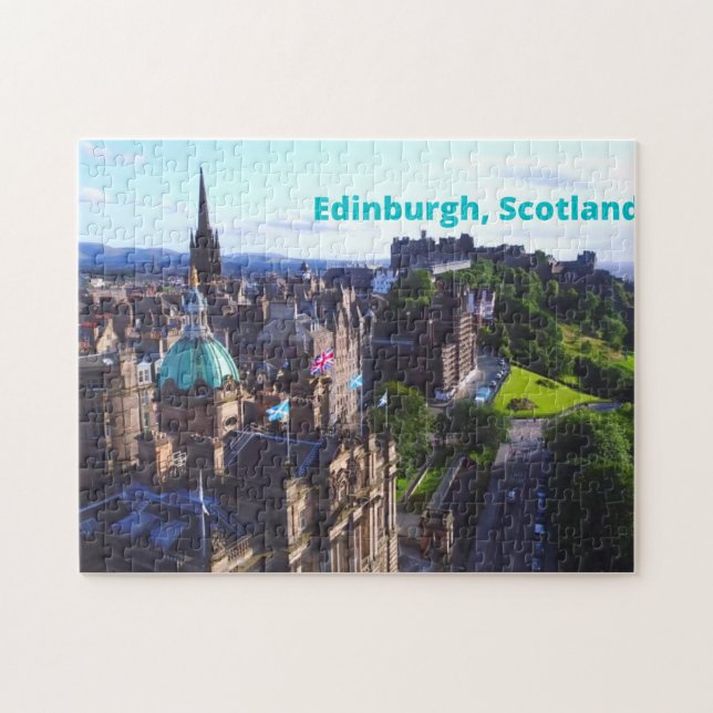 Edinburgh, Skottland, vackert historiskt Byggnad Pussel (Horisontell)