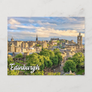 Edinburgh Skyline, Skottland, Förenade kungariket Vykort