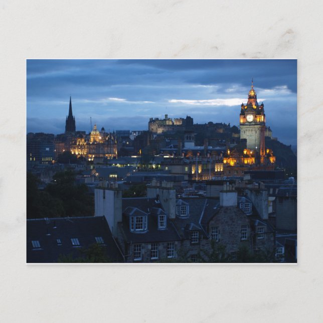 Edinburgh Skyline Vykort (Framsida)