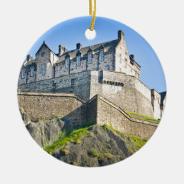 Edinburgh slott julgransprydnad keramik