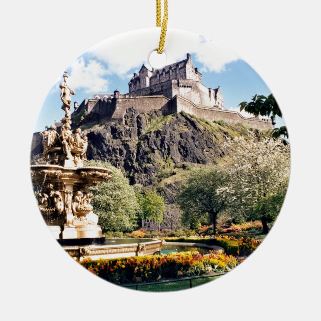 Edinburgh slott julgransprydnad keramik (Framsidan)