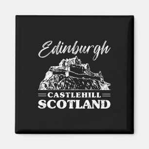 Edinburgh slott Skottland Skotsk Europa Semester Magnet