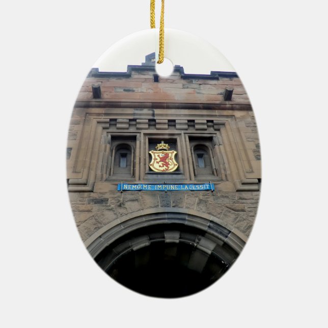 Edinburgh slottporthus julgransprydnad keramik (Baksidan)