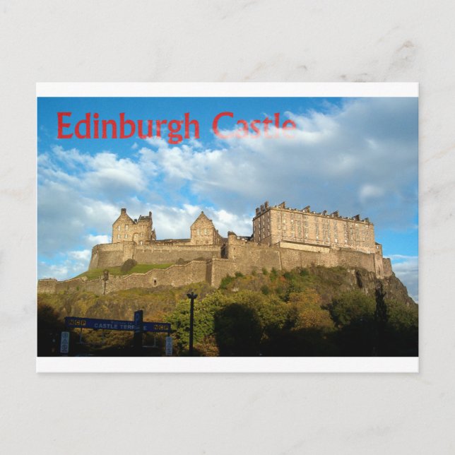 Edinburgh slottvykort vykort (Framsida)