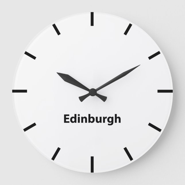 Edinburgh United Kingdom Time Wall Clock Stor Klocka (Framsida)
