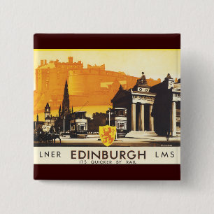 Edinburgh via LNER Rail Poster Knapp