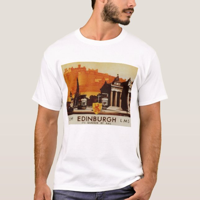 Edinburgh vid LNER-stångaffischen T Shirt (Framsida)