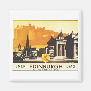 Edinburgh Vintage resor Poster Magnet