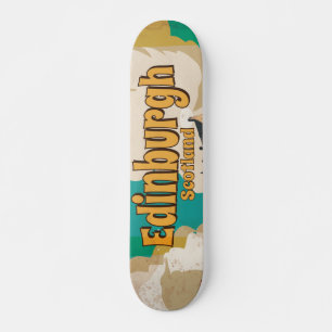 Edinburgh Vintage resor Poster Skateboard Bräda 19,5 Cm