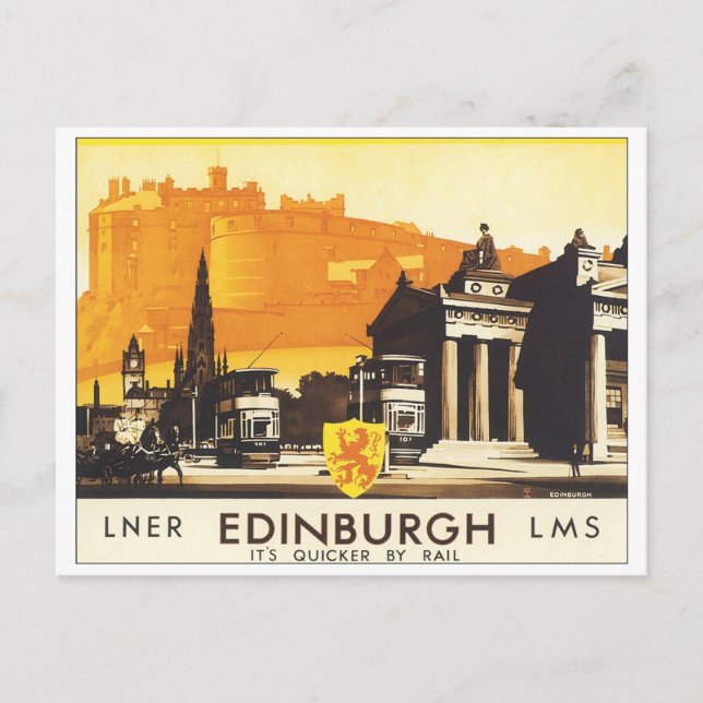 Edinburgh Vintage resor Poster Vykort (Framsida)