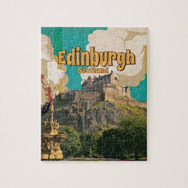 Edinburgh Vintage Resorera Poster Pussel (Vertikal)