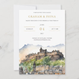 Edinburgh Watercolor-inbjudan Inbjudningar