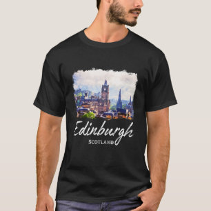 Edinburgh Watercolor Painting Edinburgh T Shirt