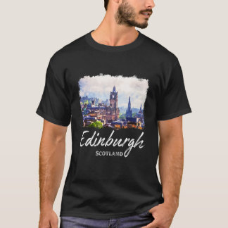 Edinburgh Watercolor Painting Edinburgh T Shirt