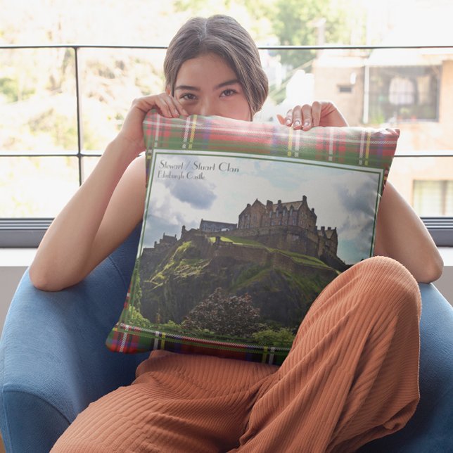 Edinburghs Castle Backe Stuart Klan Dekorativ kudd Kudde (Skapare uppladdad)