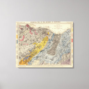 Edinburghs geologiska karta canvastryck