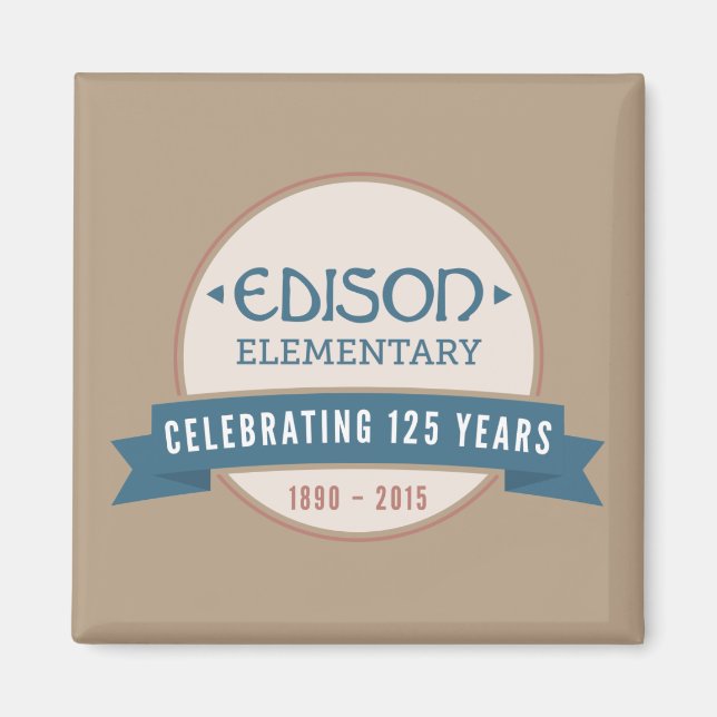 Edison 125-årsjubileum magnet (Framsidan)