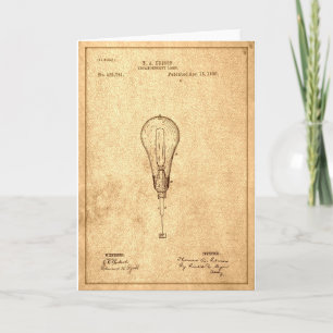 Edison Bulb Patent Kort
