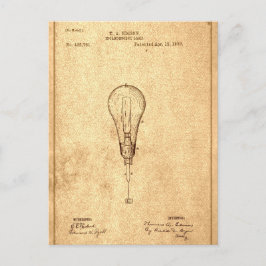 Edison Bulb Patent Vykort