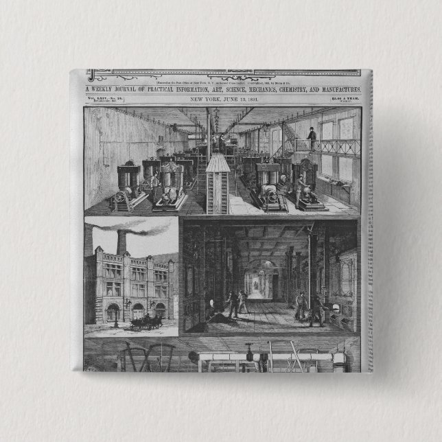 Edison den elektriska upplysande Co'sen stationen Knapp (Framsida)