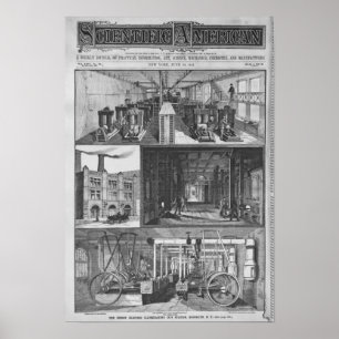 Edison den elektriska upplysande Co'sen stationen Poster