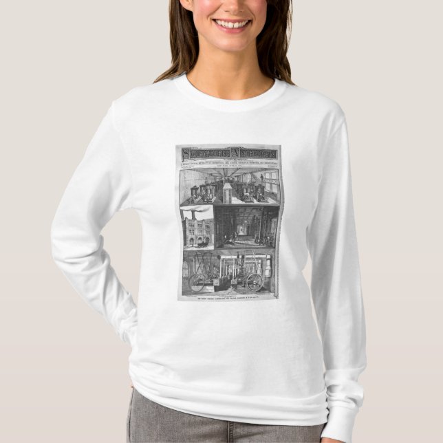 Edison den elektriska upplysande Co'sen stationen T-shirt (Framsida)