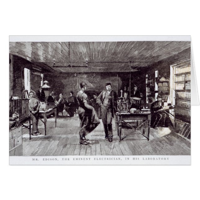 Edison , den framstående elektrikern hälsningskort (Framsidan Horizontal)