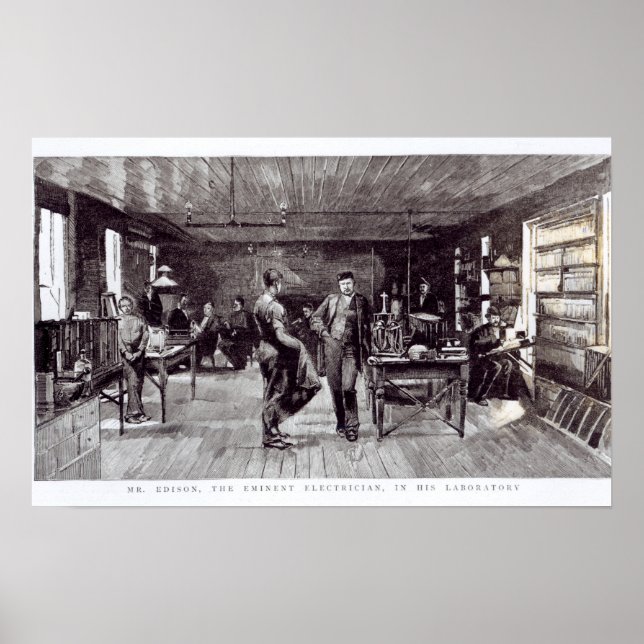 Edison , den framstående elektrikern poster (Framsidan)