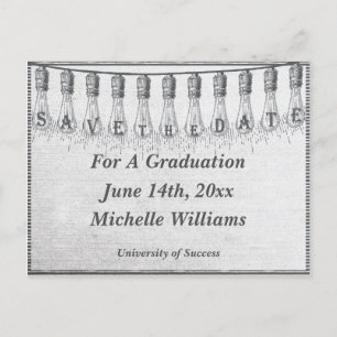 Edison Glödlampa Examen Spara Datum Meddelande Vykort