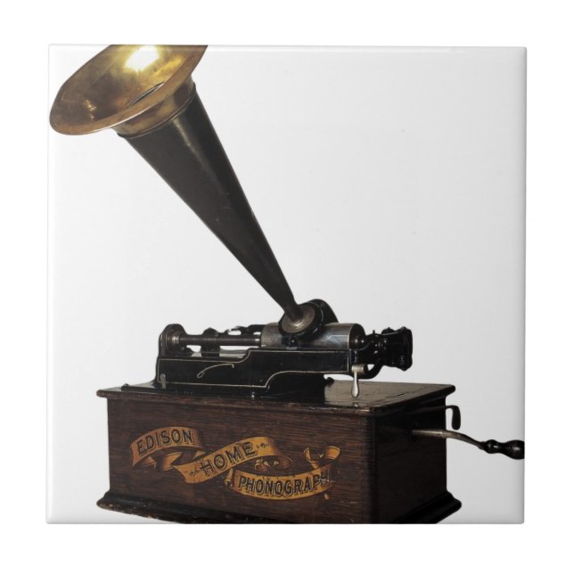 Edison hem- Phonograph Kakelplatta (Framsidan)