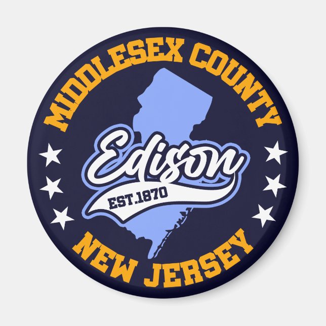 Edison,New jersey Magnet (Framsidan)