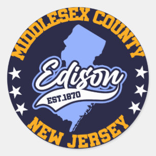 Edison,New jersey Runt Klistermärke
