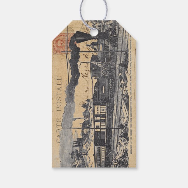 Edison Steampunk Journaling Märkre Presentetikett (Baksidan)