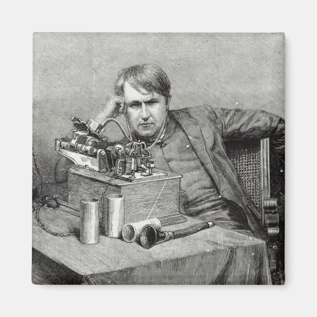 Edisons nya fonografi magnet (Framsidan)