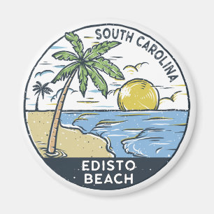 Edisto Beach South Carolina Vintage Magnet