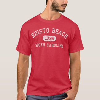 Edisto Beach South olina Varsity Arched Text Manar T Shirt